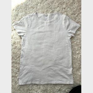 UNIQLO Ribbed White T-Shirt